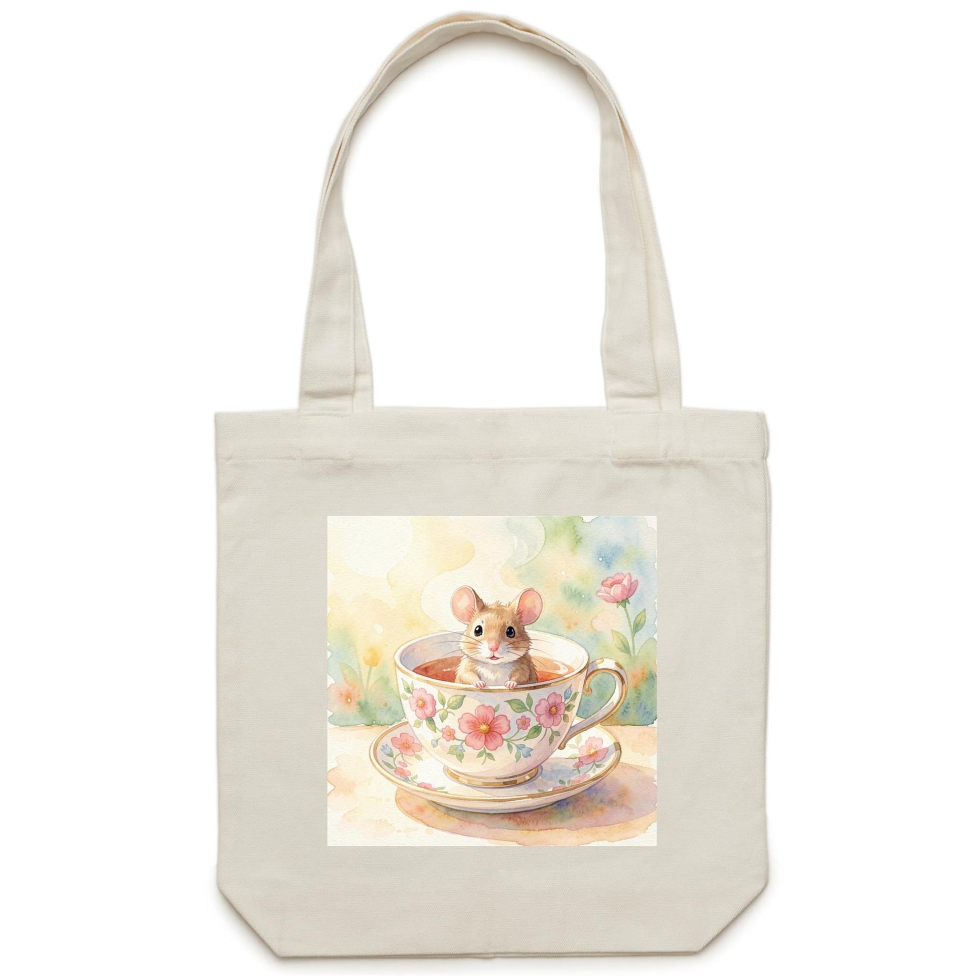 Tea Cup Mouse Tote Bag