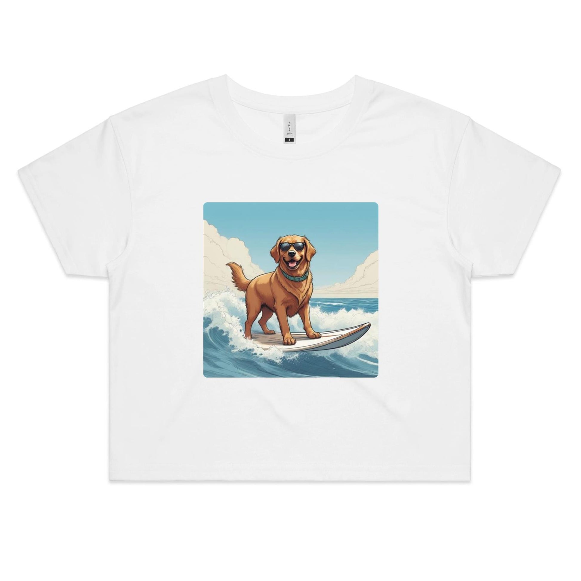 Surfer Dog Crop Tee