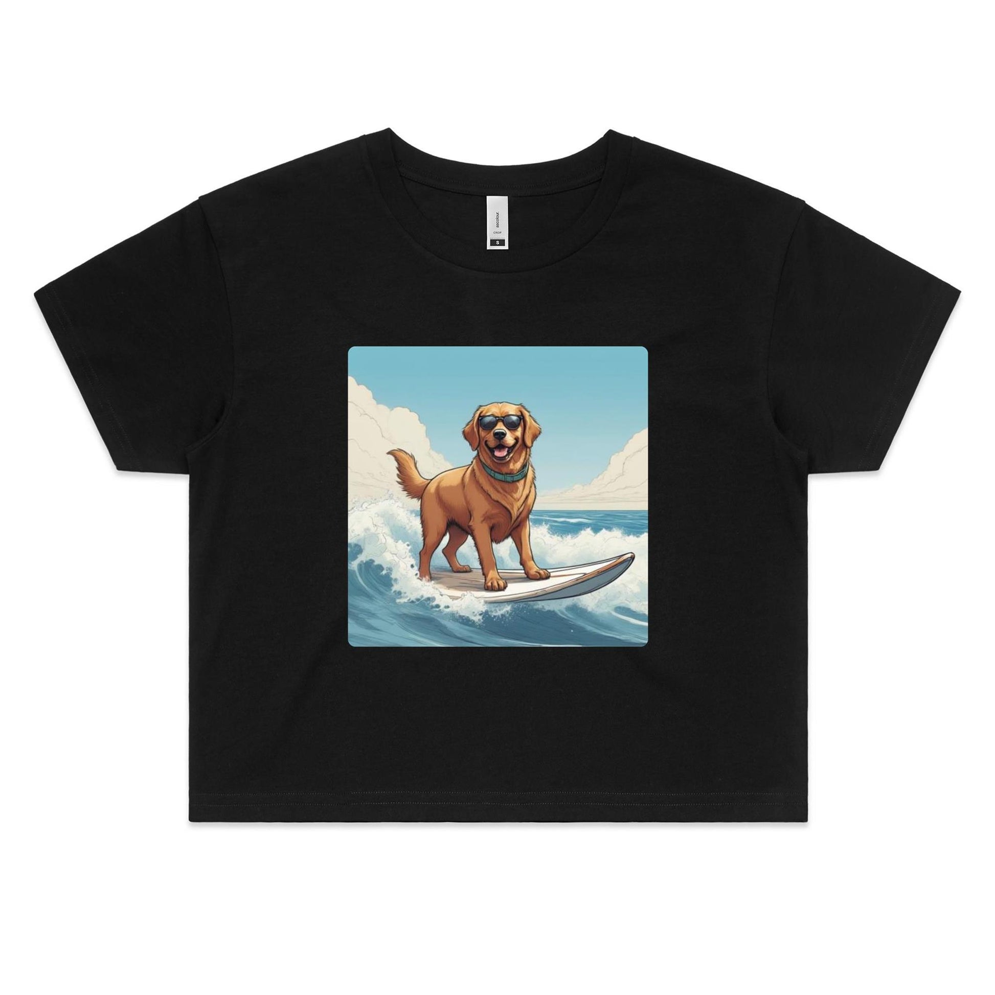 Surfer Dog Crop Tee