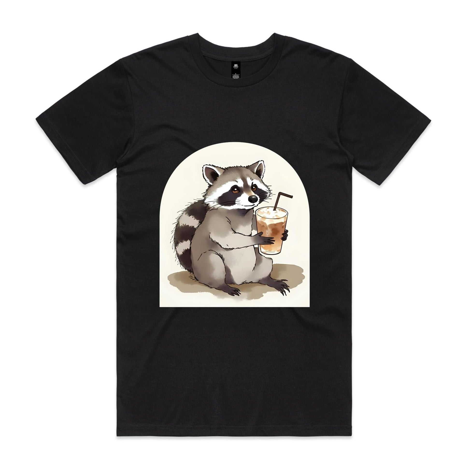 Iced Coffee Racoon T-Shirt