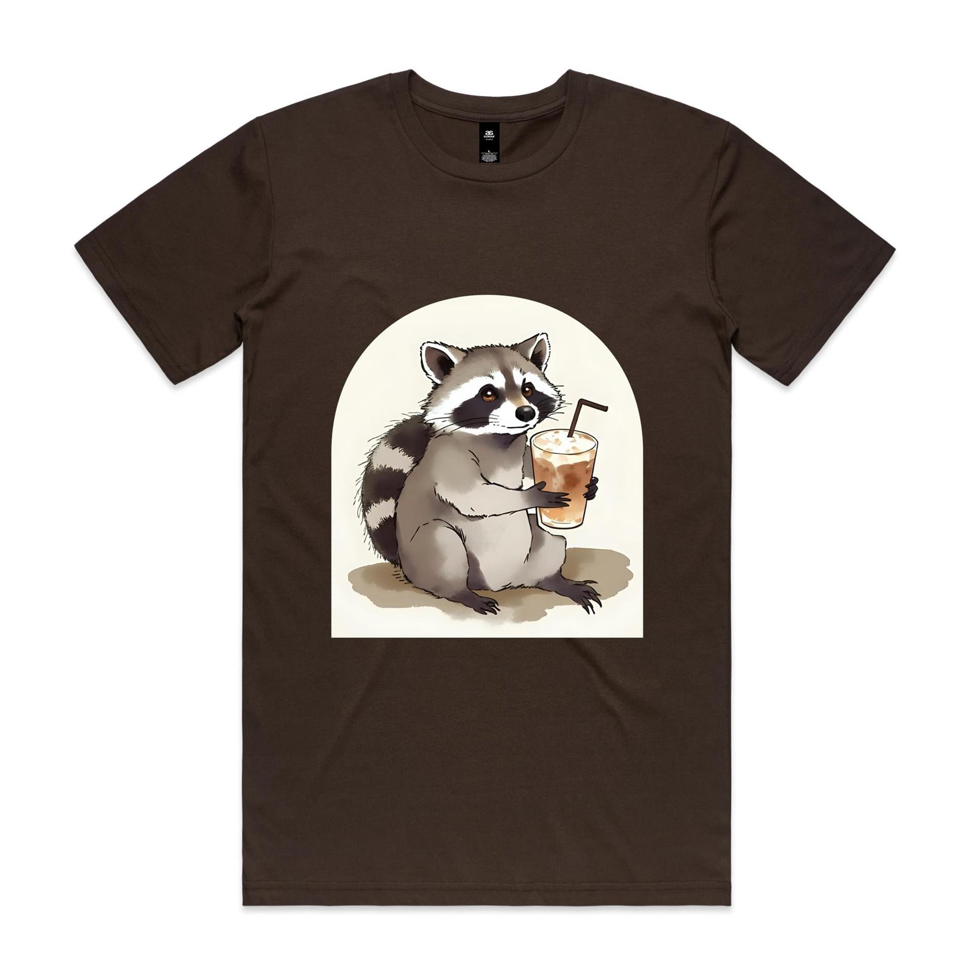 Iced Coffee Racoon T-Shirt
