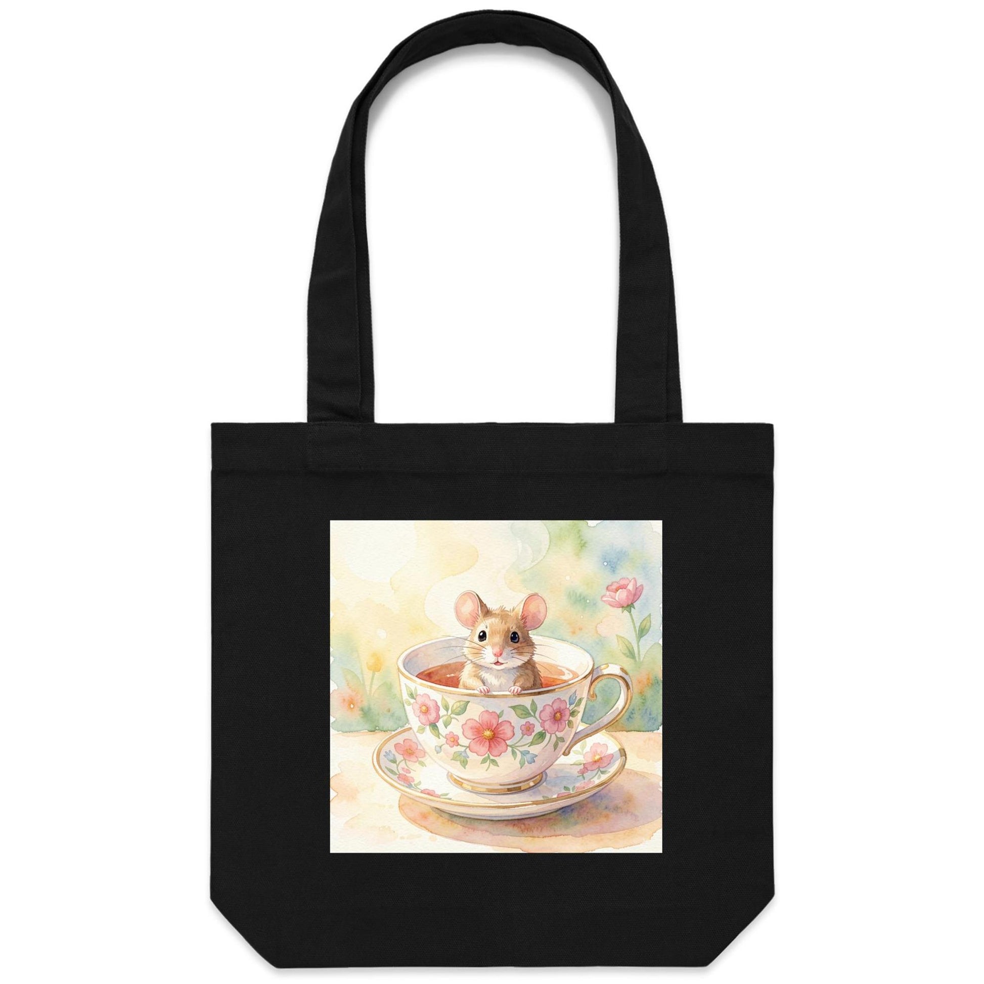 Tea Cup Mouse Tote Bag
