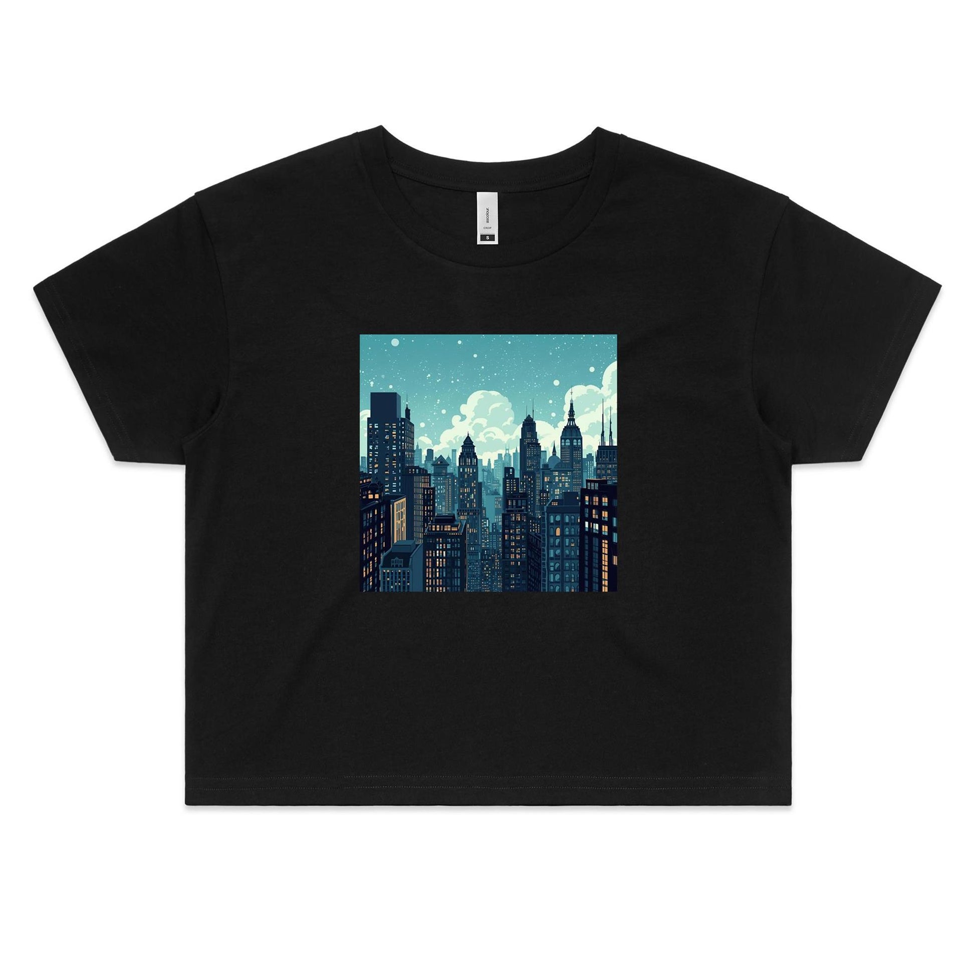 City At Night Crop Tee