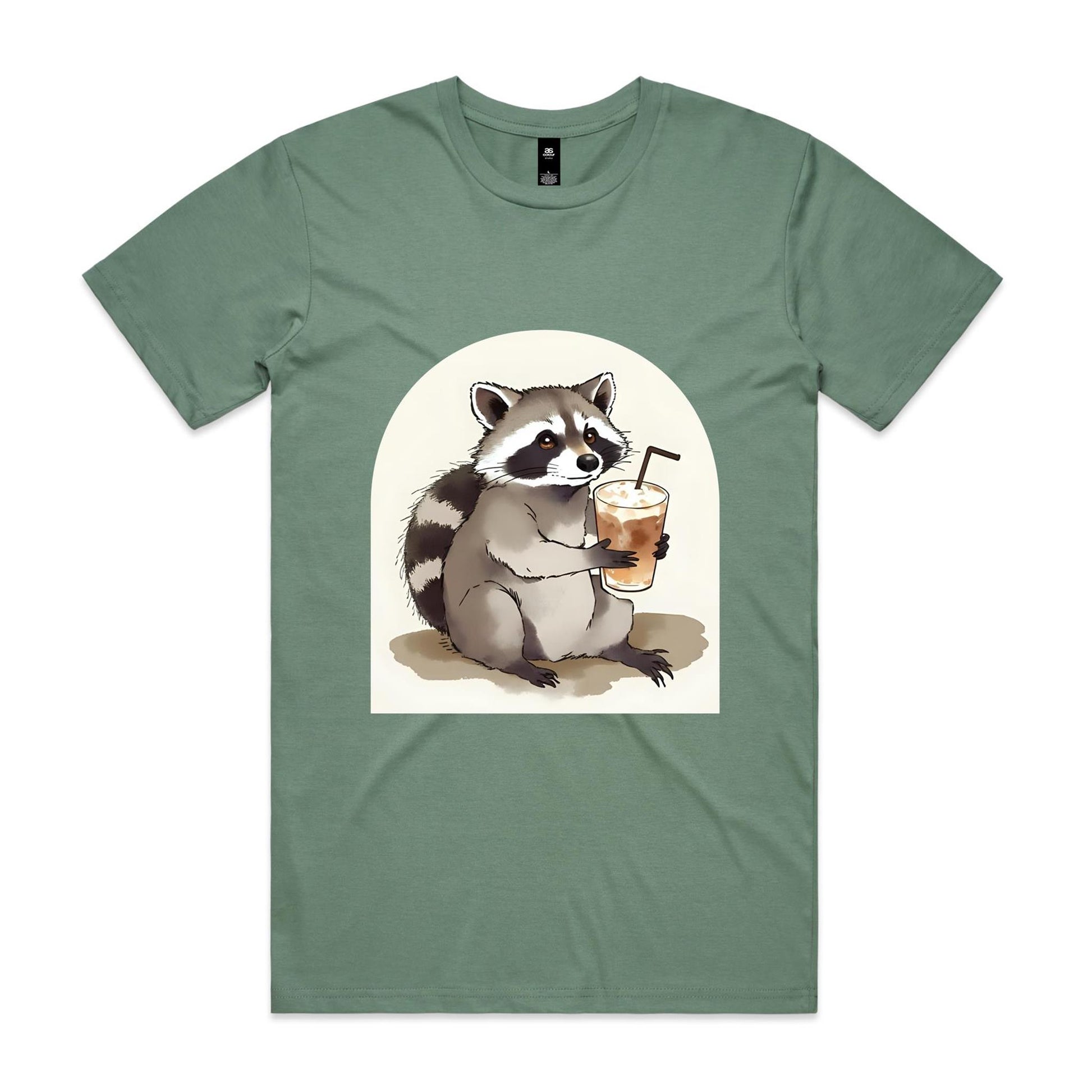 Iced Coffee Racoon T-Shirt