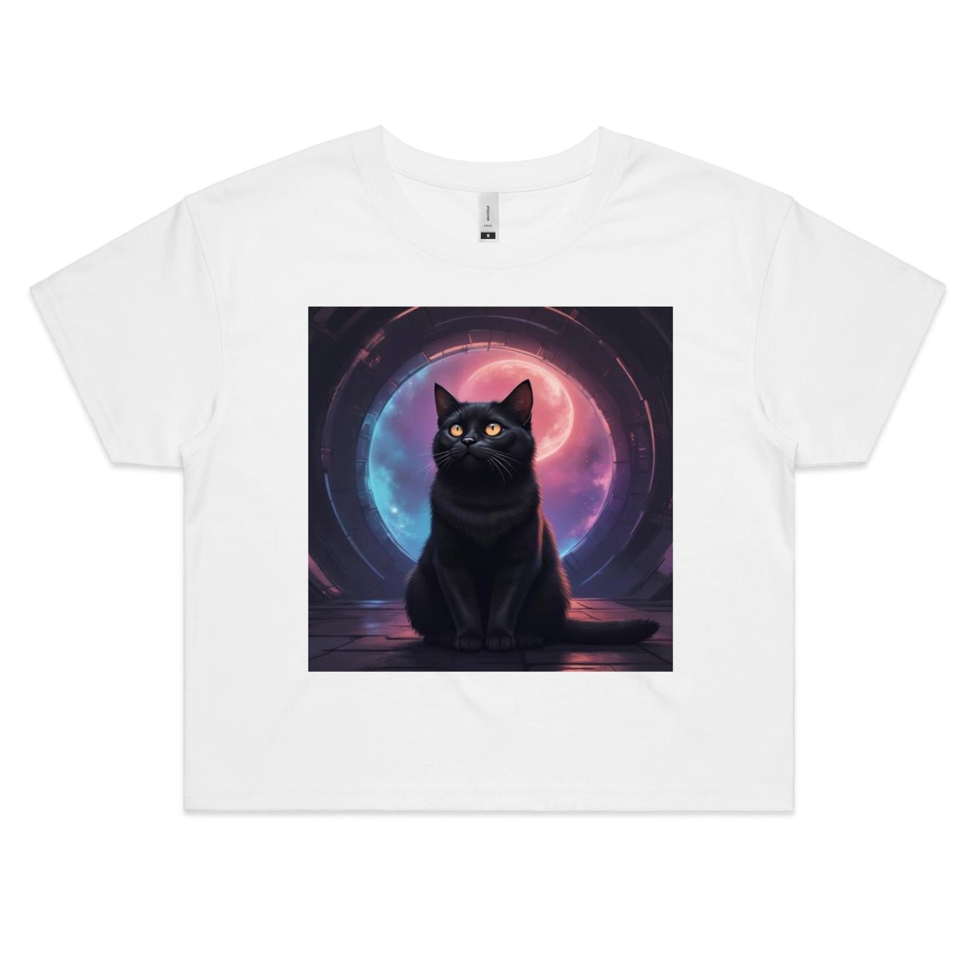 Black Cat Energy Crop Tee