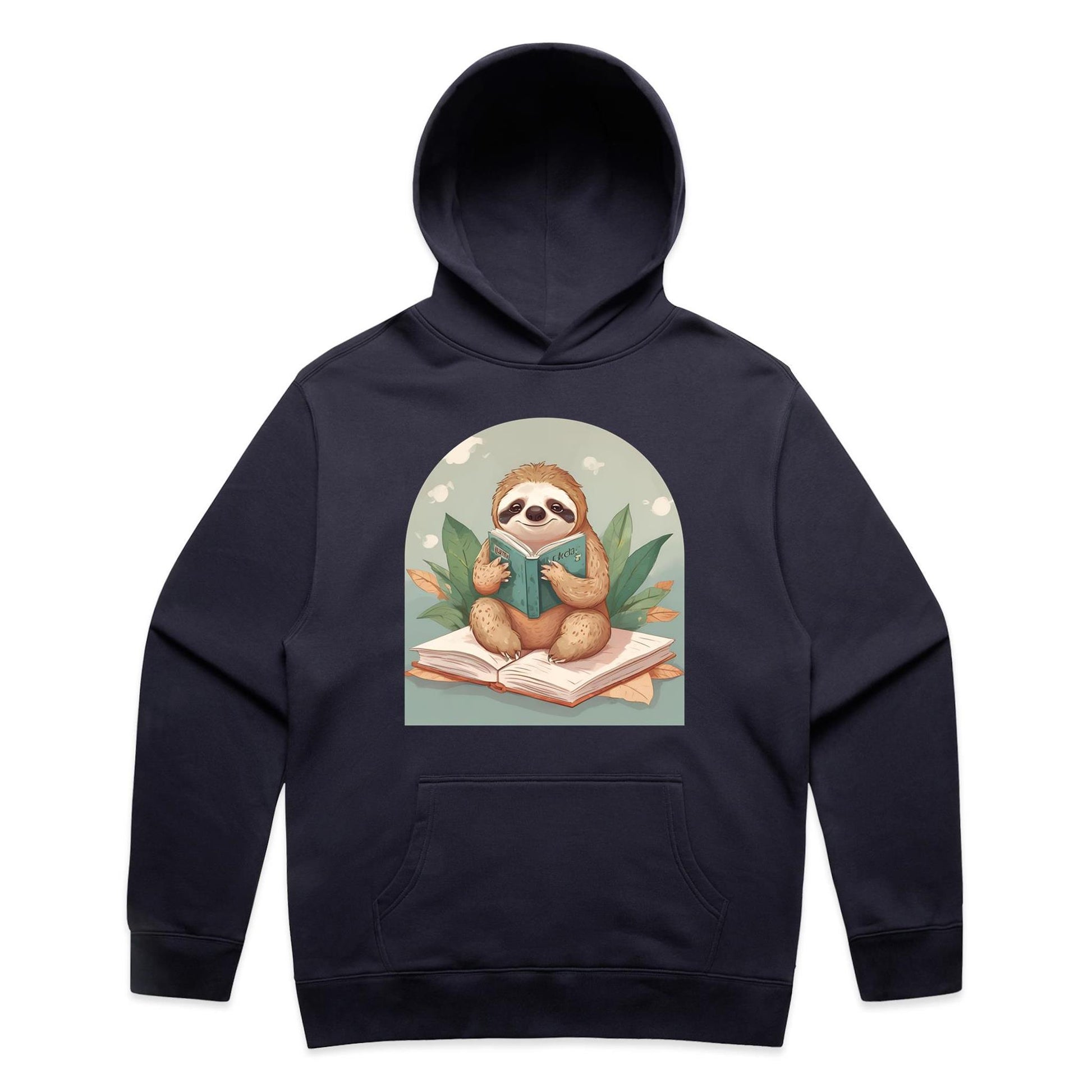 Reading Sloth Hoodie