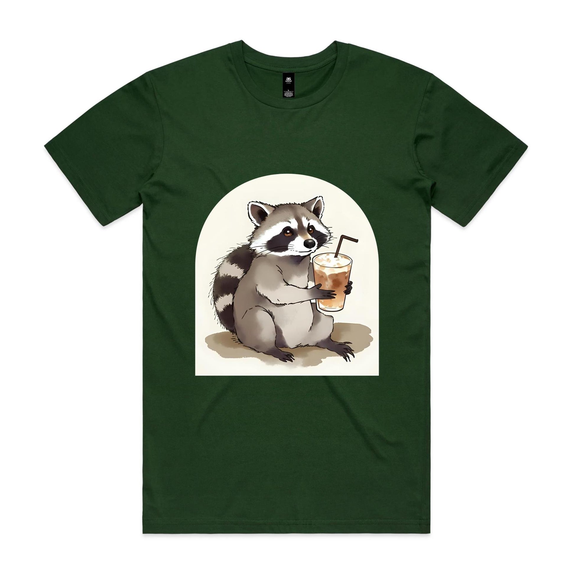 Iced Coffee Racoon T-Shirt