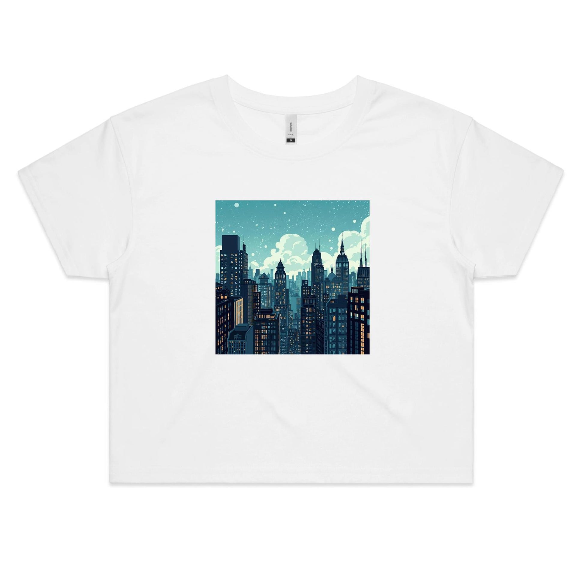 City At Night Crop Tee