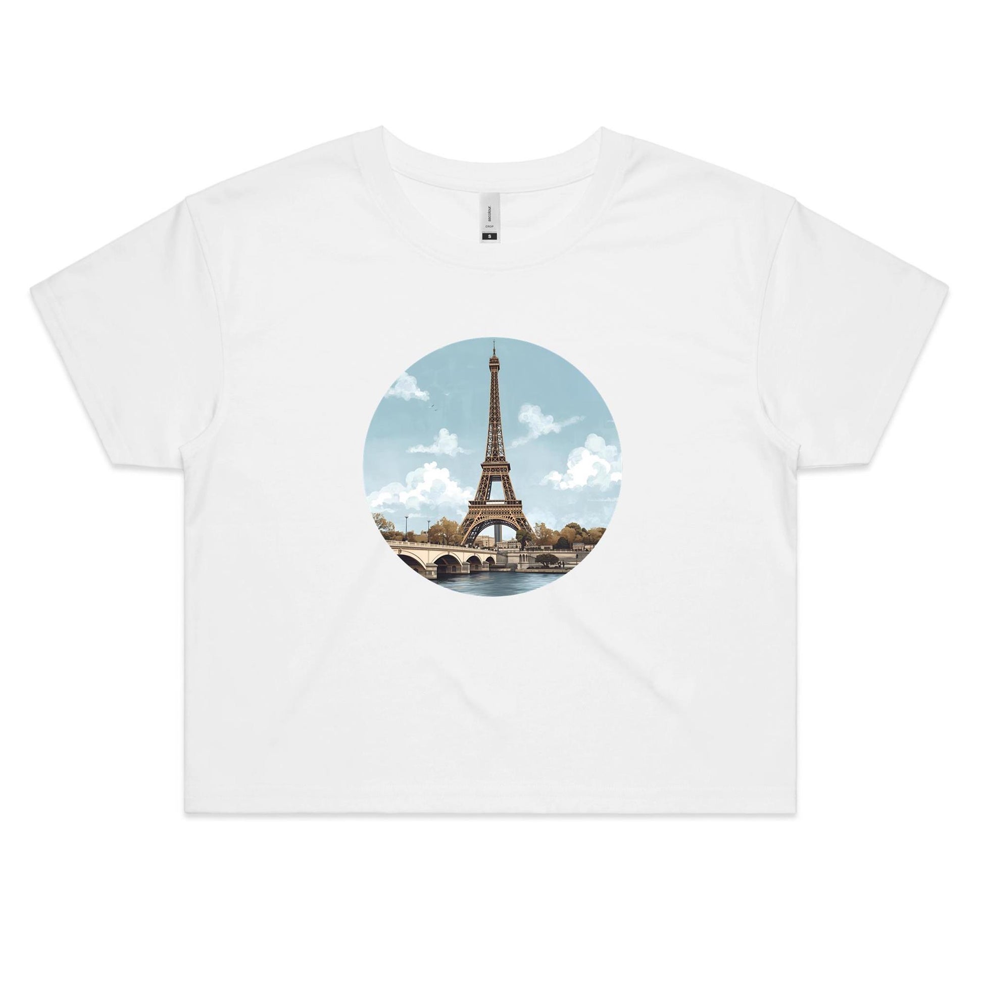 Paris Eiffel Tower Crop Tee