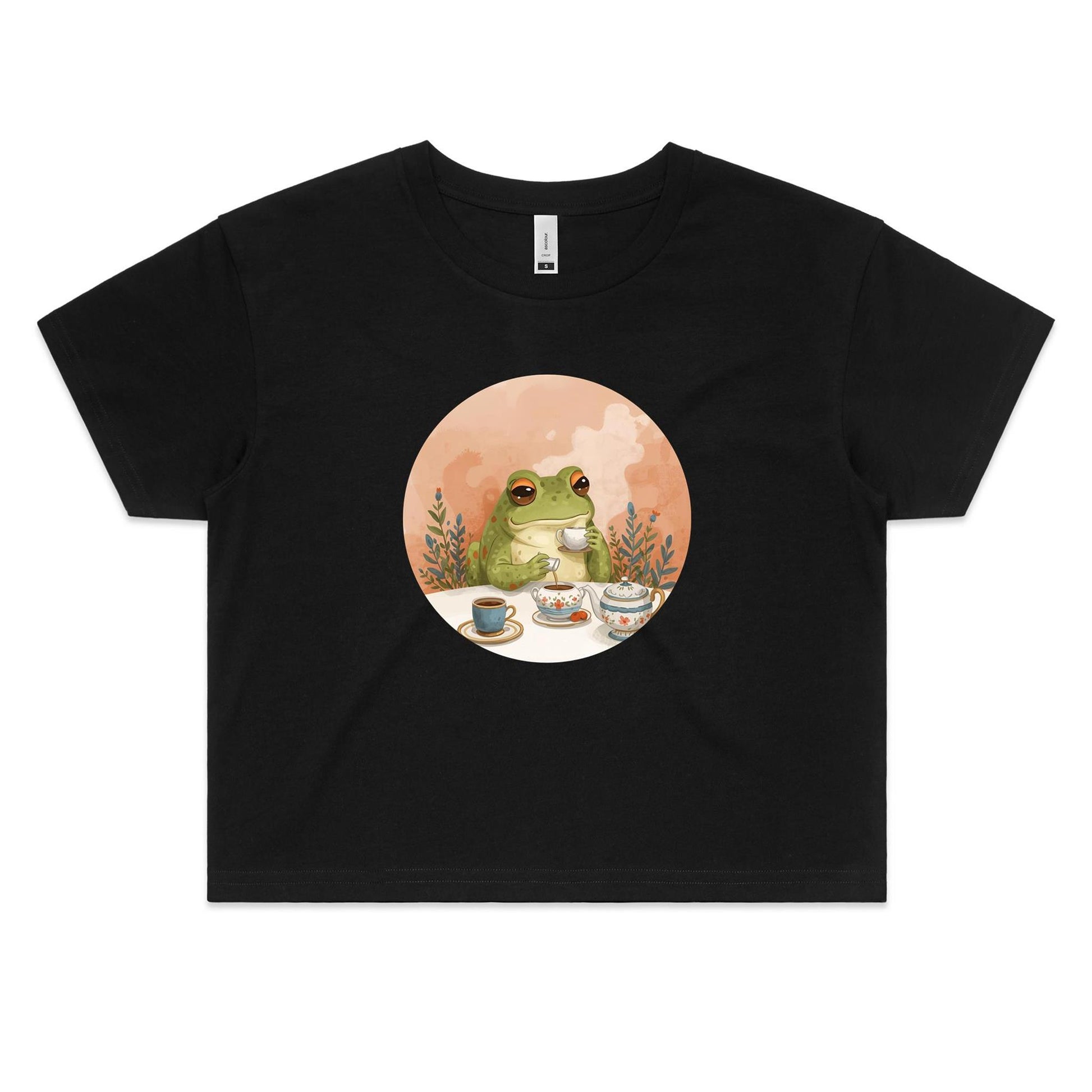 Toad Tea Party Crop Tee