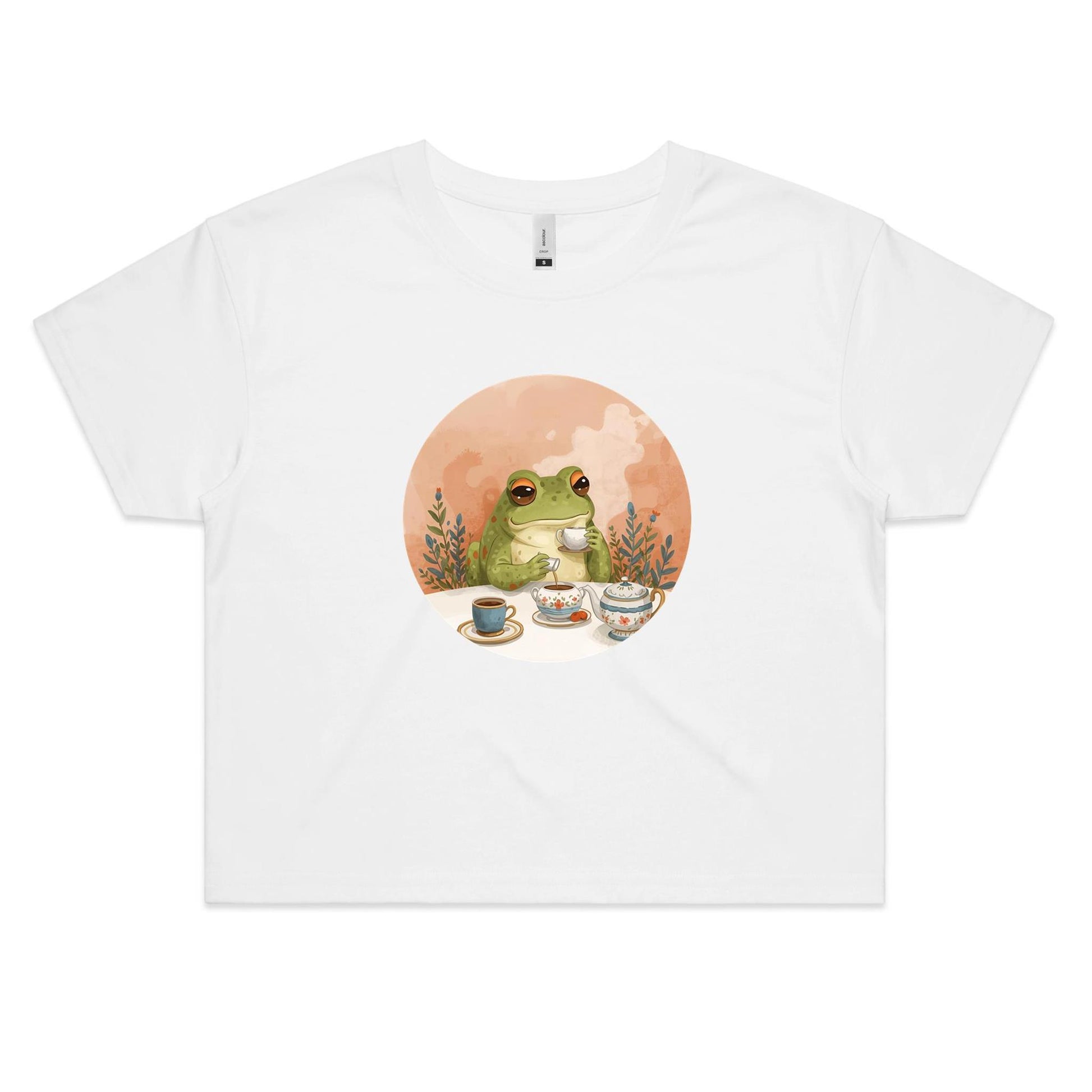 Toad Tea Party Crop Tee