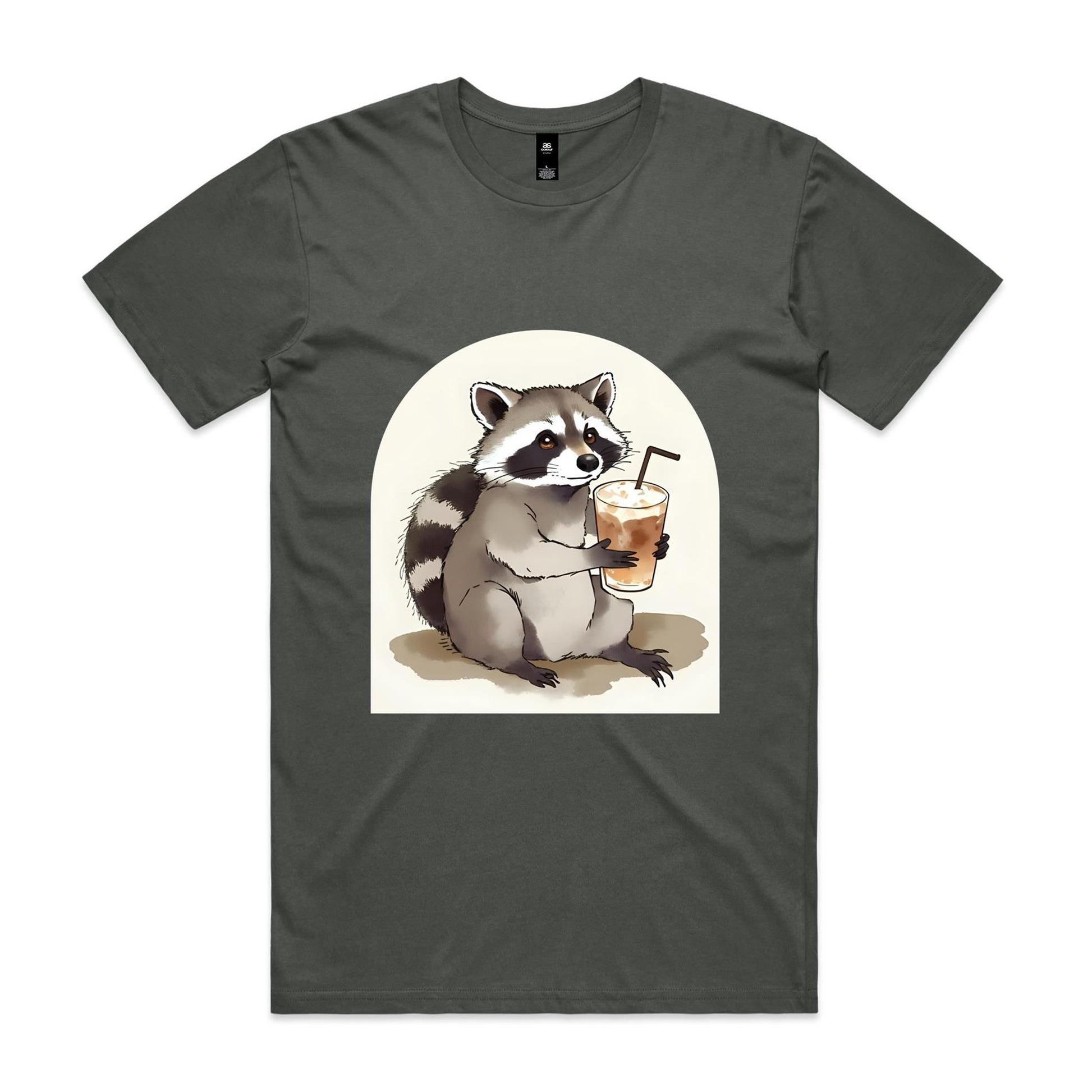 Iced Coffee Racoon T-Shirt