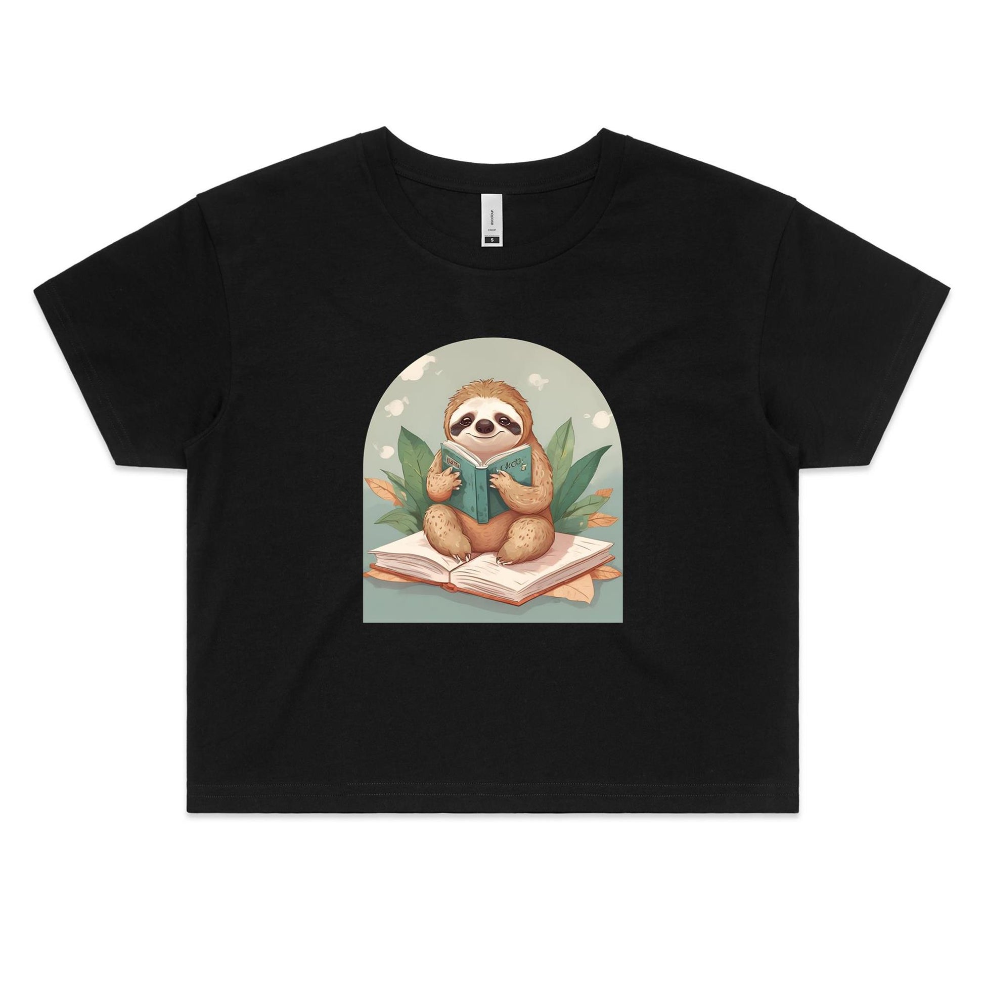Reading Sloth Crop Tee